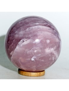 KRQ195 Rosenquarz Kugel mit Stern (Asterismus) poliert D: 110 mm original Madagaskar 2079 g