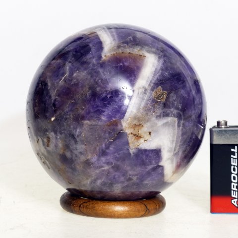 KAme12 Chevron Amethyst Kugel Madagaskar D 92  mm 1164 g