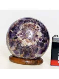 KAme13 Chevron Amethyst Kugel Madagaskar D 65  mm 468 g