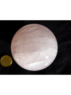 KRQ210 Rosenquarz Kugel poliert D 66  mm original Madagaskar 427  g