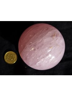 KRQ215 Rosenquarz Kugel 1. Qualit&auml;t poliert D 73  mm...