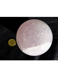 KRQ221 Rosenquarz Kugel poliert D 75  mm original Madagaskar 644 g