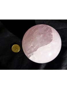 KRQ221 Rosenquarz Kugel poliert D 75  mm original Madagaskar 644 g