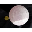 KRQ221 Rosenquarz Kugel poliert D 75  mm original Madagaskar 644 g