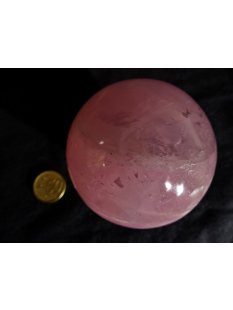 KRQ224 Rosenquarz Kugel 1. Qualit&auml;t poliert D 76  mm...