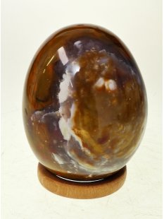 JaEi01 Skulptur Ei polychromer Madagaskar Jaspis 90  mm 659 g
