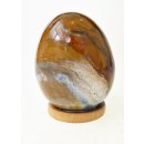 JaEi01 Skulptur Ei polychromer Madagaskar Jaspis 90  mm 659 g