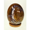 JaEi01 Skulptur Ei polychromer Madagaskar Jaspis 90  mm 659 g