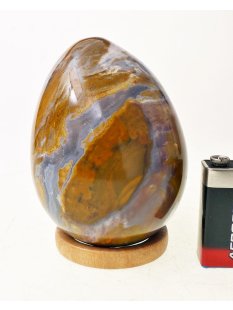 JaEi02 Skulptur Ei polychromer Madagaskar Jaspis 100  mm...