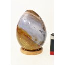 JaEi02 Skulptur Ei polychromer Madagaskar Jaspis 100  mm 674 g
