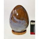 JaEi02 Skulptur Ei polychromer Madagaskar Jaspis 100  mm 674 g