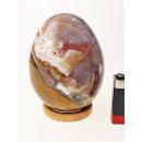JaEi03 Skulptur Ei polychromer Madagaskar Jaspis 100 mm 845 g