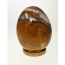 JaEi03 Skulptur Ei polychromer Madagaskar Jaspis 100 mm 845 g