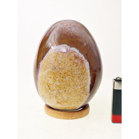 JaEi04 Skulptur Ei polychromer Madagaskar Jaspis 105 mm 942 g
