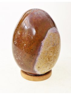 JaEi04 Skulptur Ei polychromer Madagaskar Jaspis 105 mm...