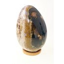 JaEi05 Skulptur Ei polychromer Madagaskar Jaspis 115 mm 1095 g
