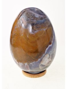 JaEi07 Skulptur Ei polychromer Madagaskar Jaspis 140 mm...