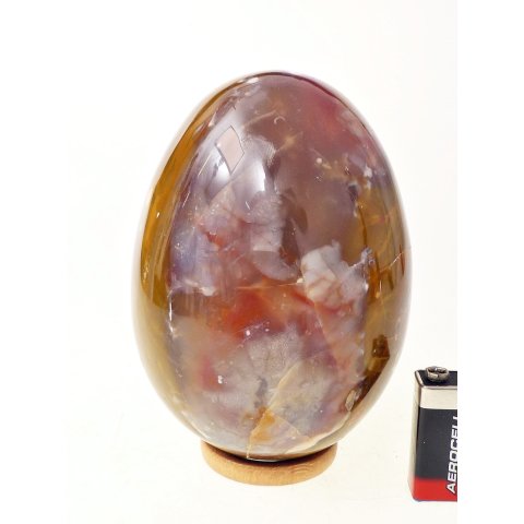 JaEi08 Skulptur Ei polychromer Madagaskar Jaspis 150 mm 2180 g