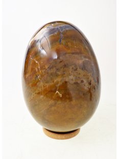 JaEi08 Skulptur Ei polychromer Madagaskar Jaspis 150 mm 2180 g