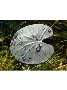 Garten Deko Skulptur Blech Blatt, mattschwarz, klein, auf...