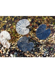 Garten Deko Skulptur Blech Blatt, mattschwarz, klein, auf...