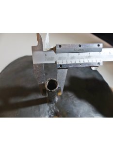 Garten Deko Skulptur Blech Blatt, mattschwarz, mittel, auf Stiel steckbar  D: 30 cm