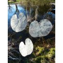 Garten Deko Skulptur Blech Blatt, mattschwarz, mittel, auf Stiel steckbar  D: 30 cm