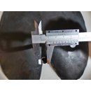 Garten Deko Skulptur Blech Blatt, mattschwarz, mittel, auf Stiel steckbar  D: 30 cm