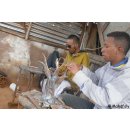 Garten Deko Skulptur Blech Blatt, mattschwarz, mittel, auf Stiel steckbar  D: 30 cm