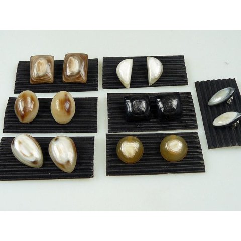 Horn Ohrclips. gew&ouml;lbt 15 mm = Code E