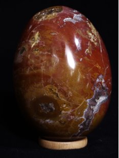 JaEi09 Skulptur Ei polychromer Madagaskar Jaspis 150 mm 2620 g