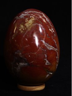 JaEi09 Skulptur Ei polychromer Madagaskar Jaspis 150 mm 2620 g