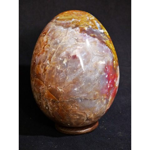 JaEi12 Skulptur Ei polychromer Madagaskar Jaspis L: 170 mm 3450 g