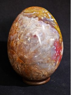 JaEi12 Skulptur Ei polychromer Madagaskar Jaspis L: 170...