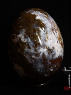 JaEi12 Skulptur Ei polychromer Madagaskar Jaspis L: 170...