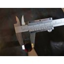 Garten Deko Skulptur Blech Blatt, mattschwarz, gro&szlig;,  auf Stiel steckbar  D: 40 cm