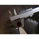 Garten Deko Skulptur Blech Blatt, mattschwarz, gro&szlig;,  auf Stiel steckbar  D: 40 cm