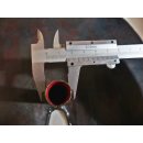 Garten Deko Skulptur Blech Blatt, mattschwarz, gro&szlig;,  auf Stiel steckbar  D: 40 cm