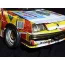 Buick Skyhawk aus gelb blauen Werbedosen M 1:10  L&auml;nge ca. 56 cm