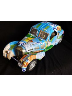 Bugatti Atlantic blaue Werbe Dosen M 1:10  L ca. 50 cm