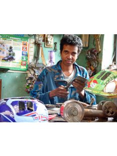 Bugatti Atlantic blaue Werbe Dosen M 1:10  L ca. 50 cm