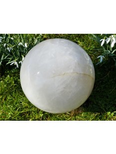 Madagaskar Bl&uuml;tenblatt Quarz Milchquarz Wei&szlig;quarz Kugel 15 kg D 200 mm
