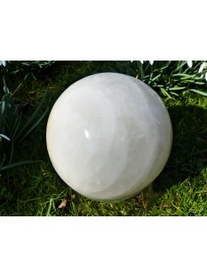 Madagaskar Bl&uuml;tenblatt Quarz Milchquarz Wei&szlig;quarz Kugel 8 kg D 180 mm