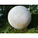 Madagaskar Bl&uuml;tenblatt Quarz Milchquarz Wei&szlig;quarz Kugel 8 kg D 180 mm