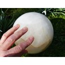 Madagaskar Bl&uuml;tenblatt Quarz Milchquarz Wei&szlig;quarz Kugel 8 kg D 180 mm