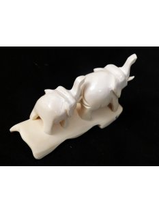 Knochenfigur Elefantenpaar 12 cm = Code E