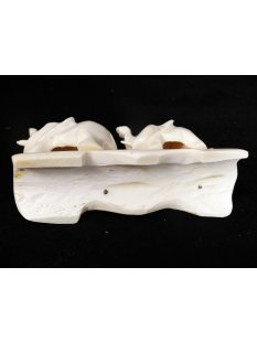 Knochenfigur Elefantenpaar 12 cm = Code E