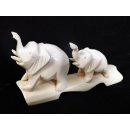 Knochenfigur Elefantenpaar 12 cm = Code E