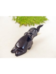 Hornfigur Elefant schwarz poliert 8 cm = Code B