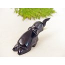 Hornfigur Elefant schwarz poliert 8 cm = Code B